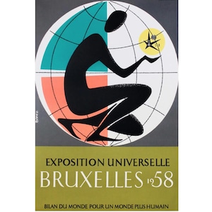 1994 Original Belgium Poster, Exposition Universelle de Bruxelles 1958 (The 100 Best Posters Collection)