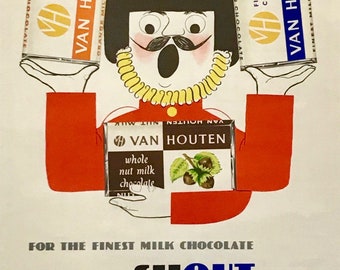 1950's Original British Poster, Shout About Van Houten  (Chocolate)