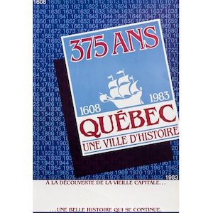 1983 Canadian Poster - Québec, 375 ans, Une ville d'histoire 1608-1983