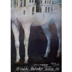 1986 Polish Theatre poster - XII Opolskie Konfrontacje Teatralne (12th Opole Theater Confrontations) - Sadowski