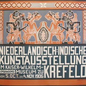 1906 Vintage Dutch Exhibition Poster - Niederlandisch-Indische Kunstausstellung