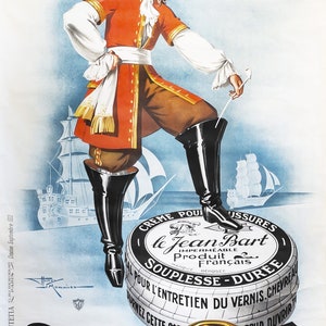 1933 Original Vintage Plakat für Schuhwachs, Cirage Impermeabel