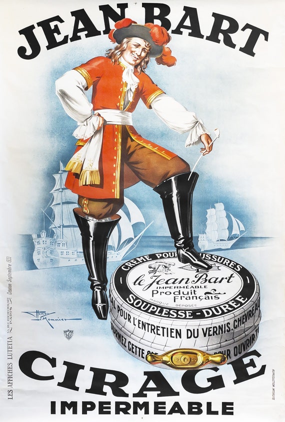 1933 Original Vintage Poster for Shoe Wax, Cirage Impermeable - Etsy