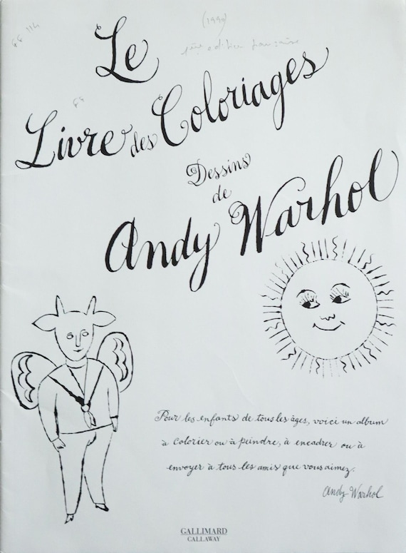 Le Livre des Coloriages Andy Warhol⭐︎塗り絵 1990年 アンディ・ウォーホルぬり絵本 - Le Livre des Coloriages