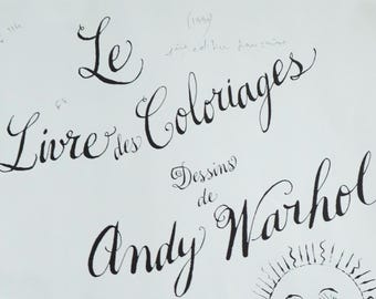 1990年 アンディ・ウォーホルぬり絵本 - Le Livre des Coloriages