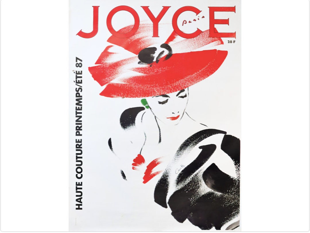 1987 Original French Fashion Poster Joyce Paris, Haute Couture ...