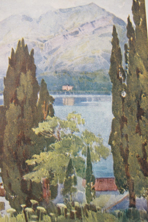 ITALY Lake Orta Oleanders Lago d/'Orta 1905 old antique print picture