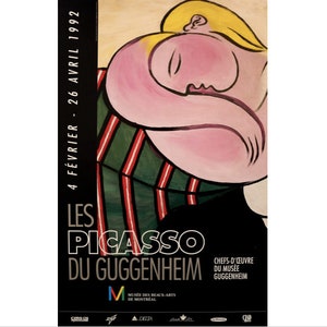 1992 Canadian Exhibition Poster. Les Picasso du Guggenheim (at the Montreal Museum of Fine Arts)