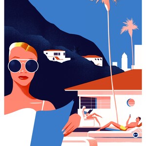 2019 Contemporary Travel Poster - Pascal Blanchet - California
