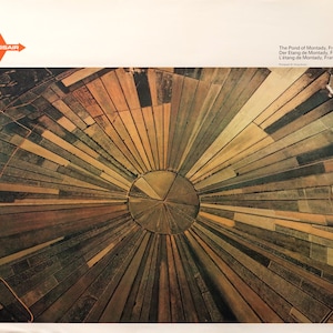 1971 Original Swissair Travel Poster, The Pond of Montany, France