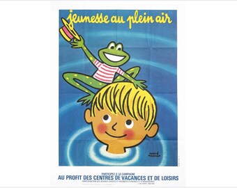 1951 French Poster, Jeunesse au Plein Air, Hervé Movran