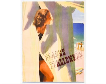 1938 Italian Travel and Tourism Pamphlet, Plages Italiennes (Italian Beaches)