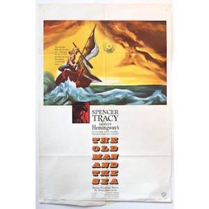 1958 American Movie Poster, The Old Man and the Sea