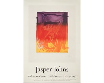 1990 American Exhibition Poster, Jasper Johns at Walker Art Centre in Minneapolis