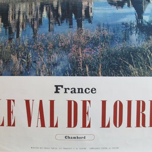 1950s Vintage French Travel Poster, Chambord, Val de Loire image 3