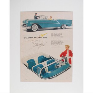 1960er Jahre mattierte amerikanische Vintage-Auto-Werbung - Fabulous New Oldsmobile Starfire