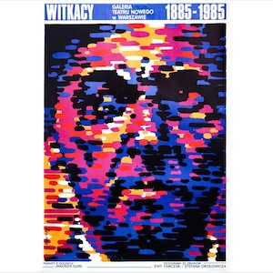 1985 Original Polish poster, Witkacy Exhibition Teatru Nowego Warsovie (Swierzy)