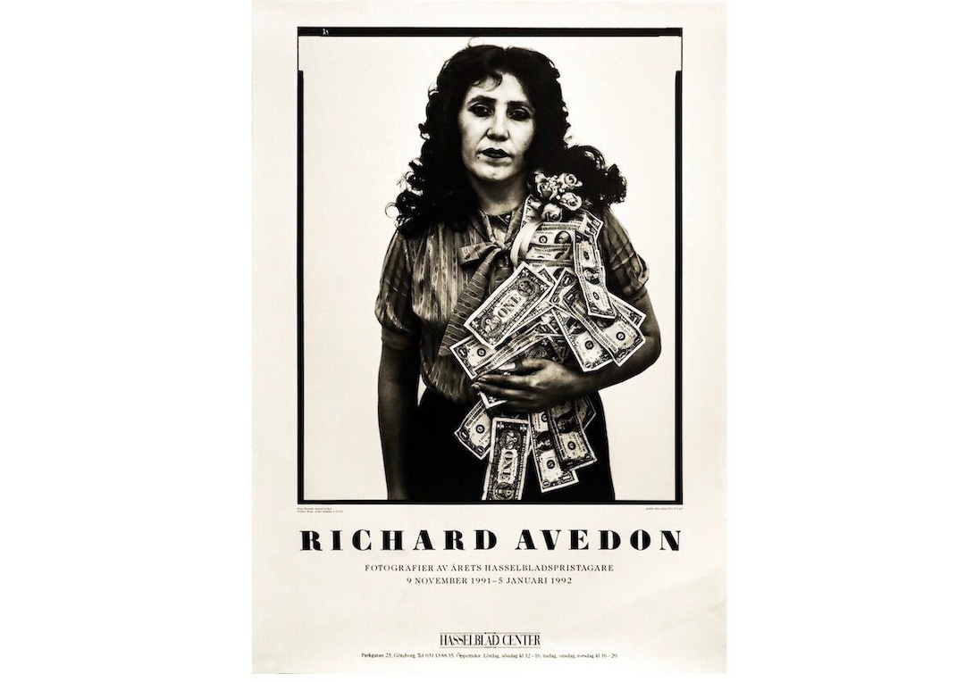 1991 Swedish Photography Exhibition Poster, Richard Avedon, (woman