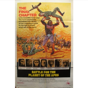 1973 Original Movie Poster, Battle for the Planet of the Apes