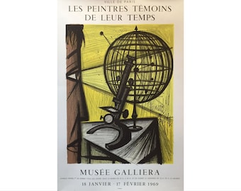 1969 Original French Exhibition Poster, Musee Galliera - Buffet, Bernard