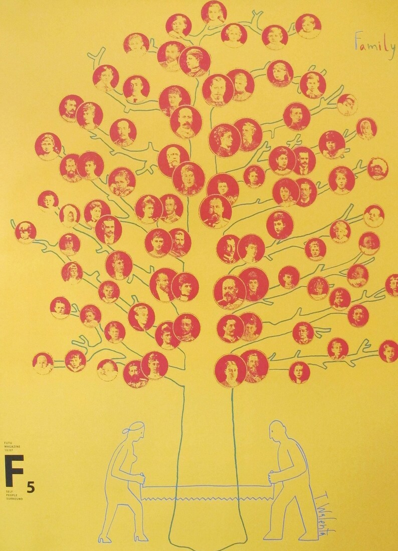 2007 Contemporary Silkscreen Poster, "family Tree" - Futu Magazine - Etsy