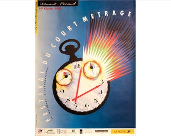 1991 French Festival Poster, Festival du Court-Métrage Clermont-Ferrand (Short Film Festival)