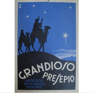 Originele Italiaanse reclamedoos uit 1917 - Grandioso Presepio