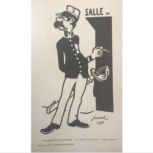 1896 Original French Art Nouveau Sheet, Mince de Trognes!!! La terreur du quartier