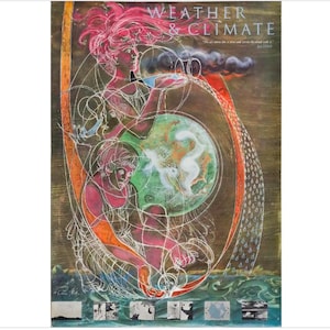 1958 Original American Poster - Weather & Climate by the National Academy of Science