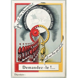 1920&#39;s French Wine poster, Le Vin Charpillet est un vin qui plait (Charpillet Wine is the Wine that Pleases)