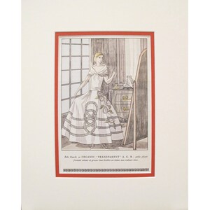 1920s French Art Deco Poster, Gazette du Bon Ton, Organdi Transparent