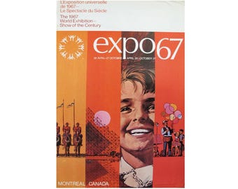 Vintage poster Montreal, 1967, Expo 67 (oranje, jongen) William Wright