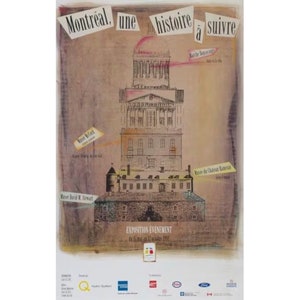 1992 Cartel original, Montreal, Une Histoire à Suivre - Publicité Sauvage