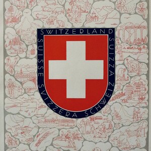 1923 Oostenrijkse art-decoposter, Zwitserland (Suisse, Suizza, Schweiz, Svizzera)