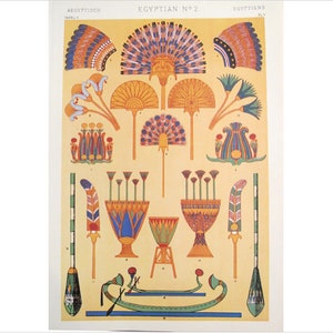 1910 Egyptian Decorator Prints #2 - The Grammar of Ornament by Owen Jones