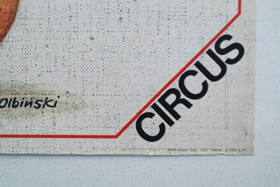 1980 Polish Circus Poster, Cyrk (slinky Leopard) - Olbinski