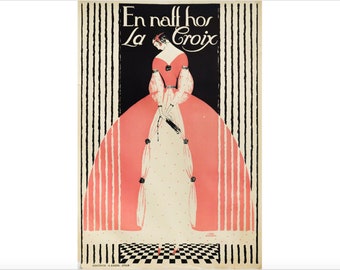 1910/1920 Swedish Event Poster, "En natt hos 'La Croix'", A night at 'La Croix' - Oscar Brandtberg