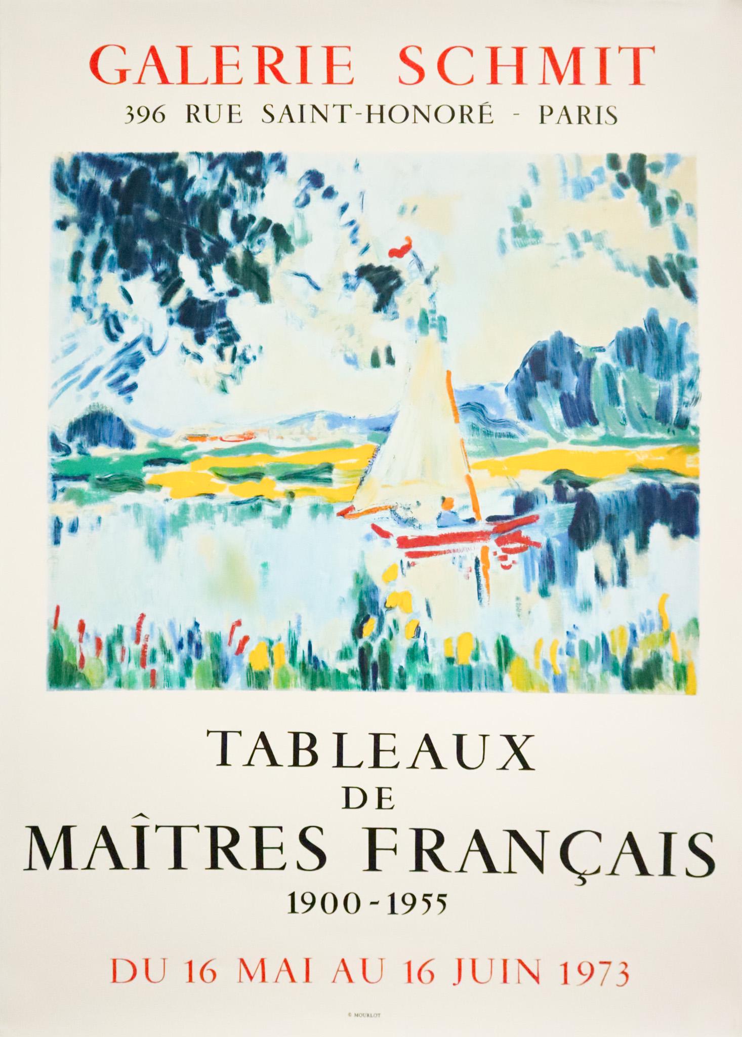 1973 年フランス展覧会ポスター、ギャラリー シュミット、「Tableaux