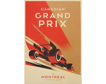 2019 Contemporary Mads Berg Sports Poster - Canadian Grand Prix, Montreal