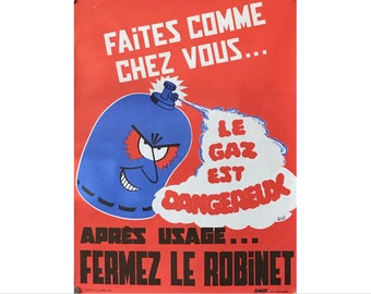 1981 Original French Workplace Safety Poster - Faites Comme Chez Vous ...