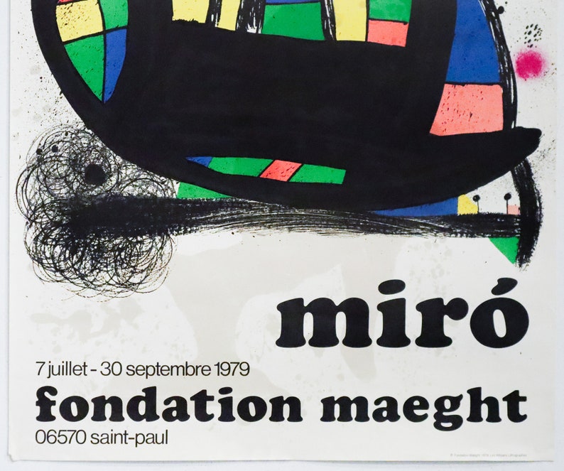 Miro Lettering 1979 Joan Miro Fondation Maeght Exhibition Poster - Etsy Canada