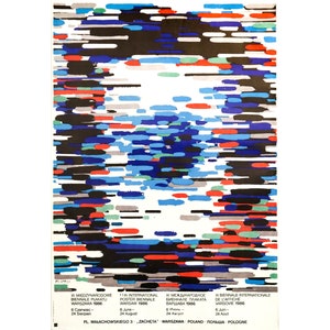 1986 Polish Exhibition Poster, Poster Biennale of Warsaw (Swierzy)