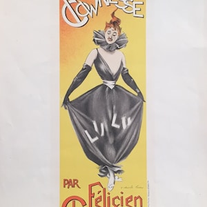 1890s Original French Art Nouveau Maitre de L&#39;Affiche Poster, Entrée de Clownesse (Plate 210) - Lucas