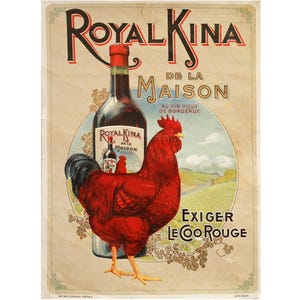 1920 French Alcohol Poster, Royal Kina