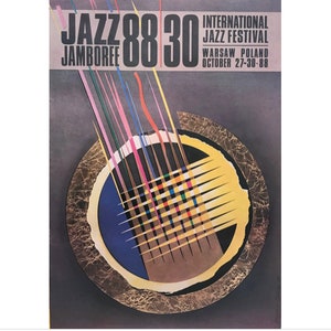 1988 Vintage Polish Jazz Poster, Jazz Jamboree 1988