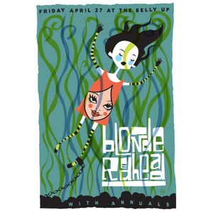2007 American Concert Poster, Blonde Redhead (Belly Up)
