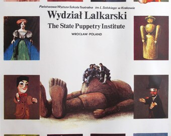 1981 Original Polish Puppet Theatre Poster, The State Puppetry Institute