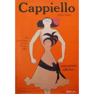 Originele Franse tentoonstellingsposter uit 1981, Cappiello in het Grand Palais