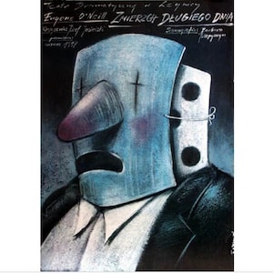 1987 Polish Theater Poster, Long Day&#39;s Journey Into NIght (Eugene O&#39;Neill) - Pagowski