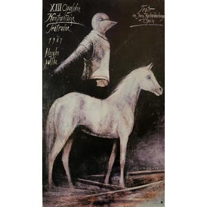 1987 Polish Theater poster - XIII Opolskie Konfrontacje Teatralne (13th Opole Theater Confrontations) - Sadowski